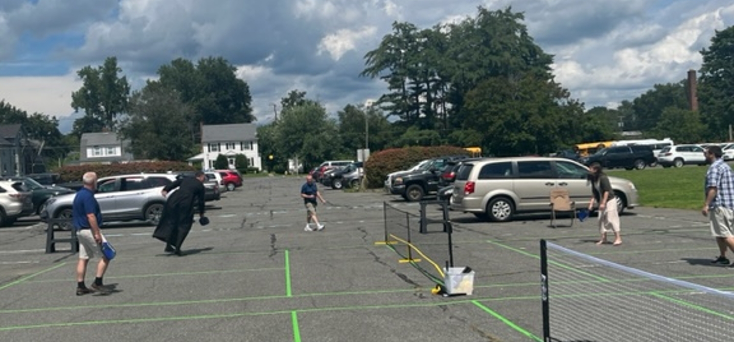Pickleball with Father Pierz